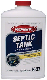 Roebic K-37H Septic System Treatment, Liquid, Straw, Earthy, Slightly Hazy, 0.5 gal